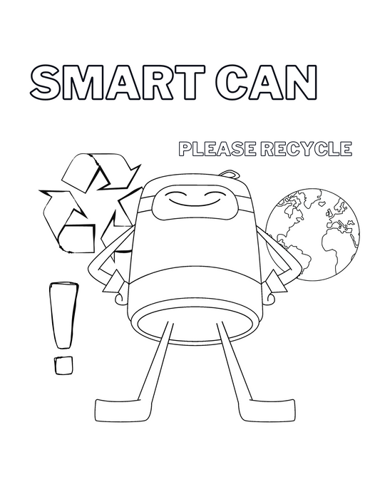 Free Download - Smart Can Coloring Sheet (1 Quantity = Unlimited Downloads)