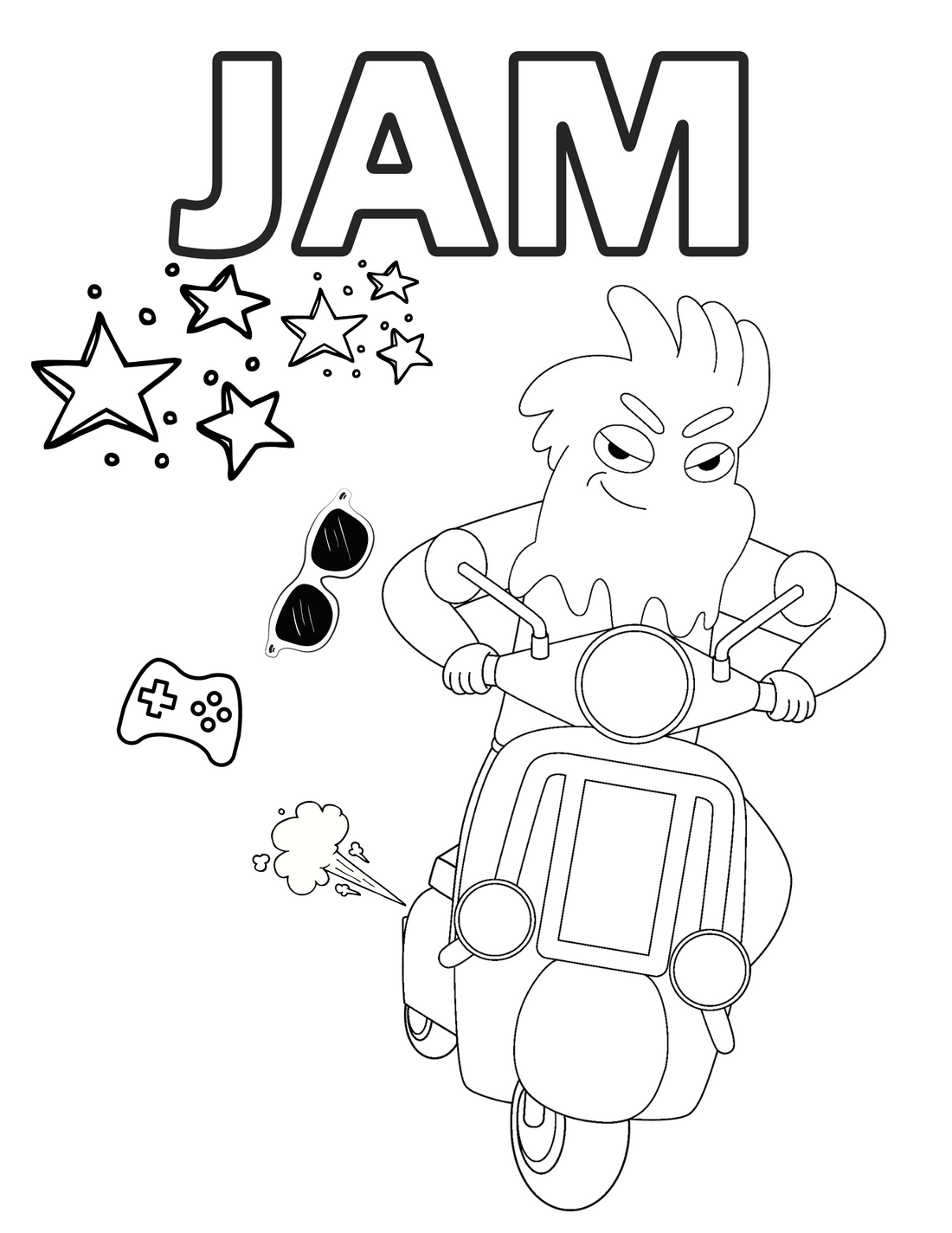 Free Download - Jam Coloring Sheet (1 Quantity = Unlimited Downloads ...