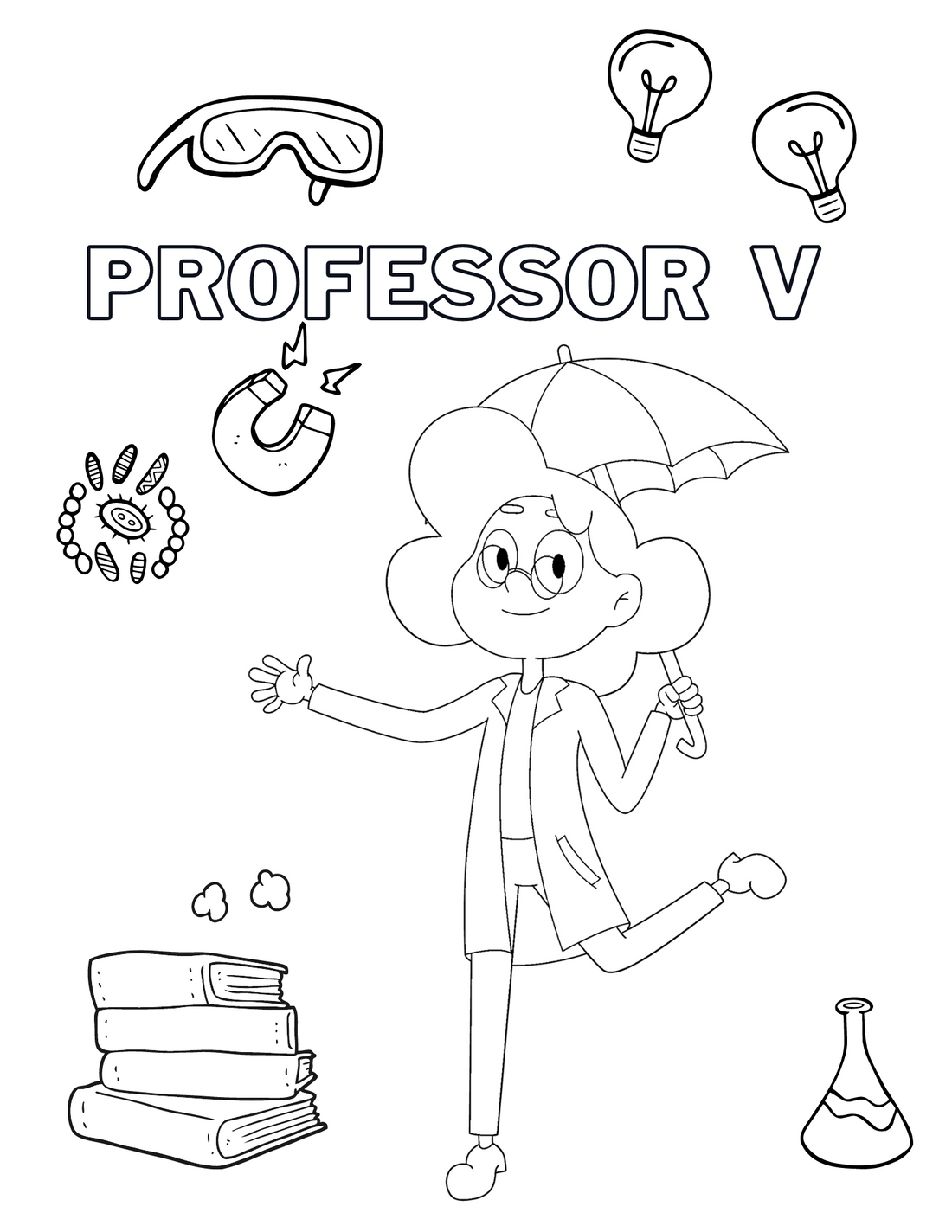Free Download - Professor V Coloring Sheet (1 Quantity = Unlimited Dow ...