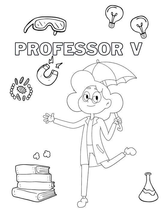 Free Download - Professor V Coloring Sheet (1 Quantity = Unlimited Dow ...